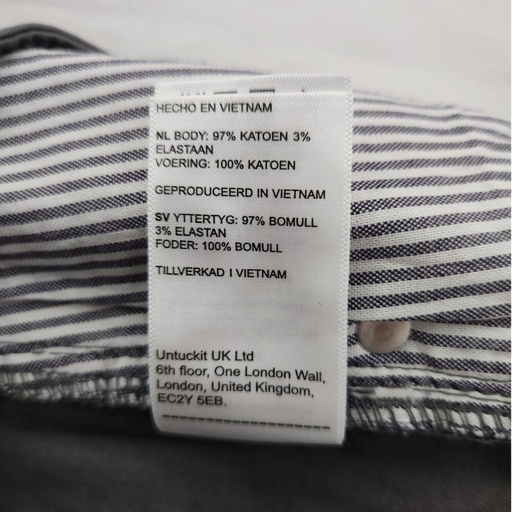 UNTUCKit Don Santiago Pants 34x30 Dark Gray Chinos NWT New Mens Casual Trousers - Picture 11 of 12